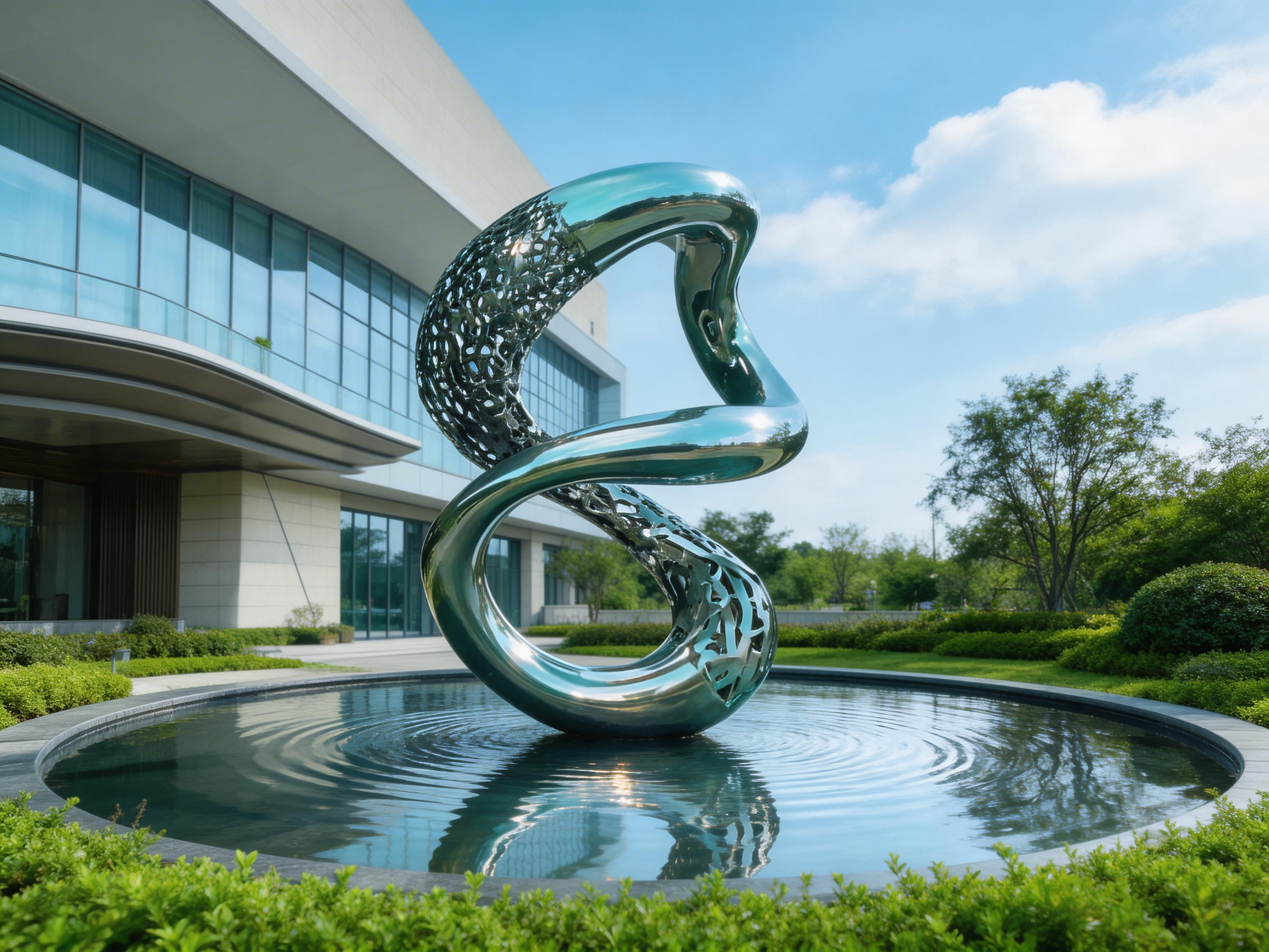 Water & Steel: A Silent Waltz of Flowing Poetry in Your Garden
