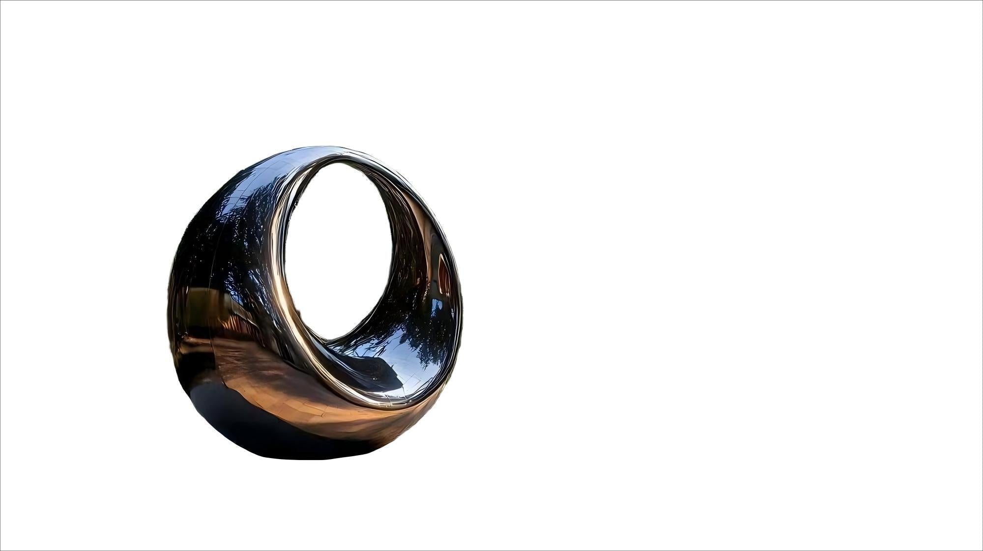 KS - 038 Modern Painted Stainless Steel Hollow Ring Sculpture - Kingstone Sculpture