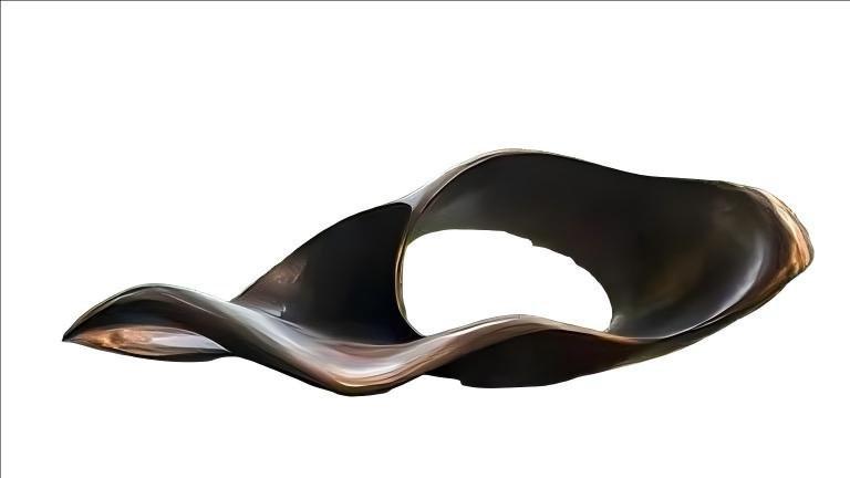 KS - 039 Contemporary Painted Stainless Steel Organic Ribbon Sculpture - Kingstone Sculpture