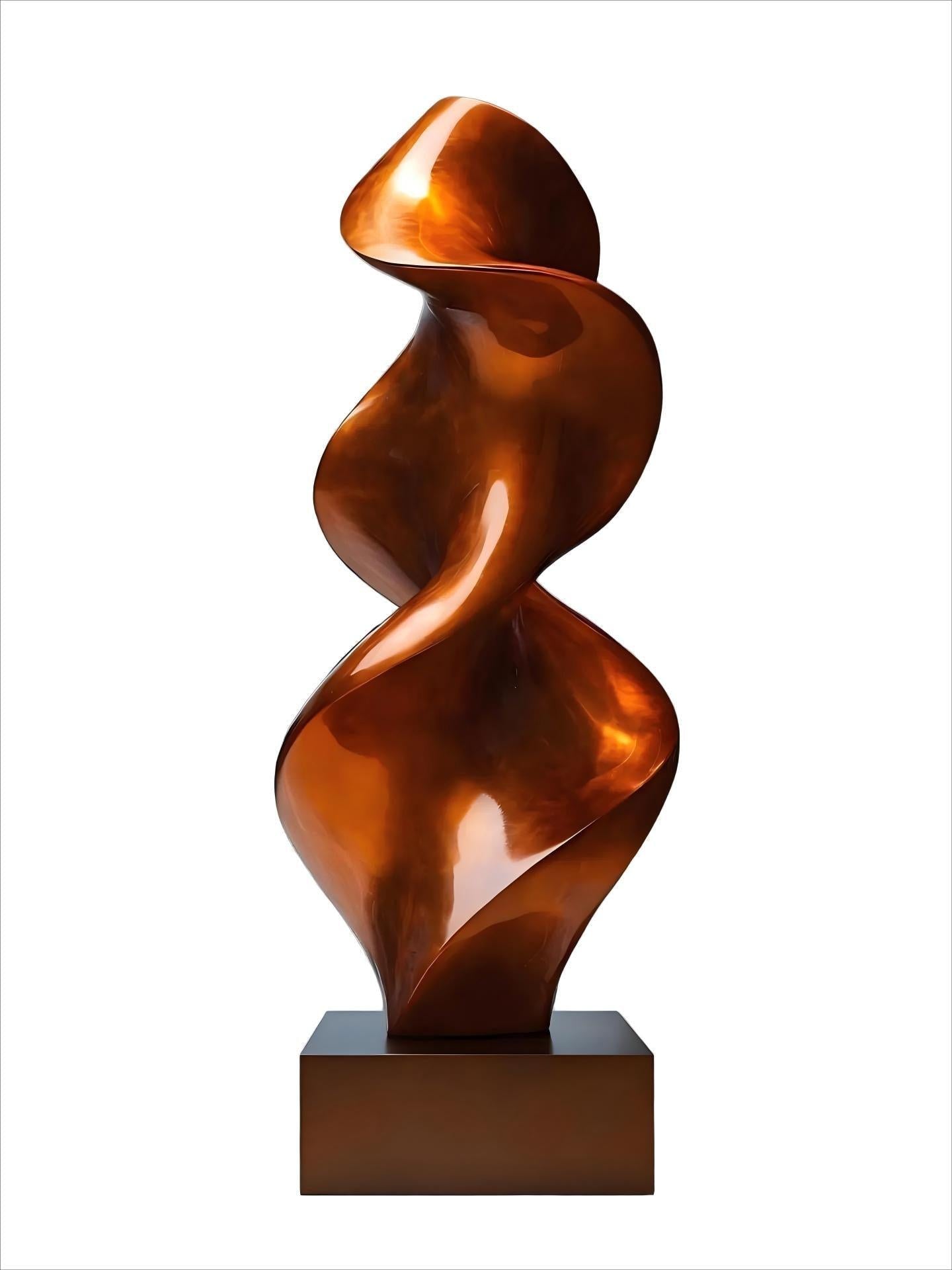 KS - 129 Contemporary Painted Stainless Steel Abstract Twist Sculpture - Kingstone Sculpture