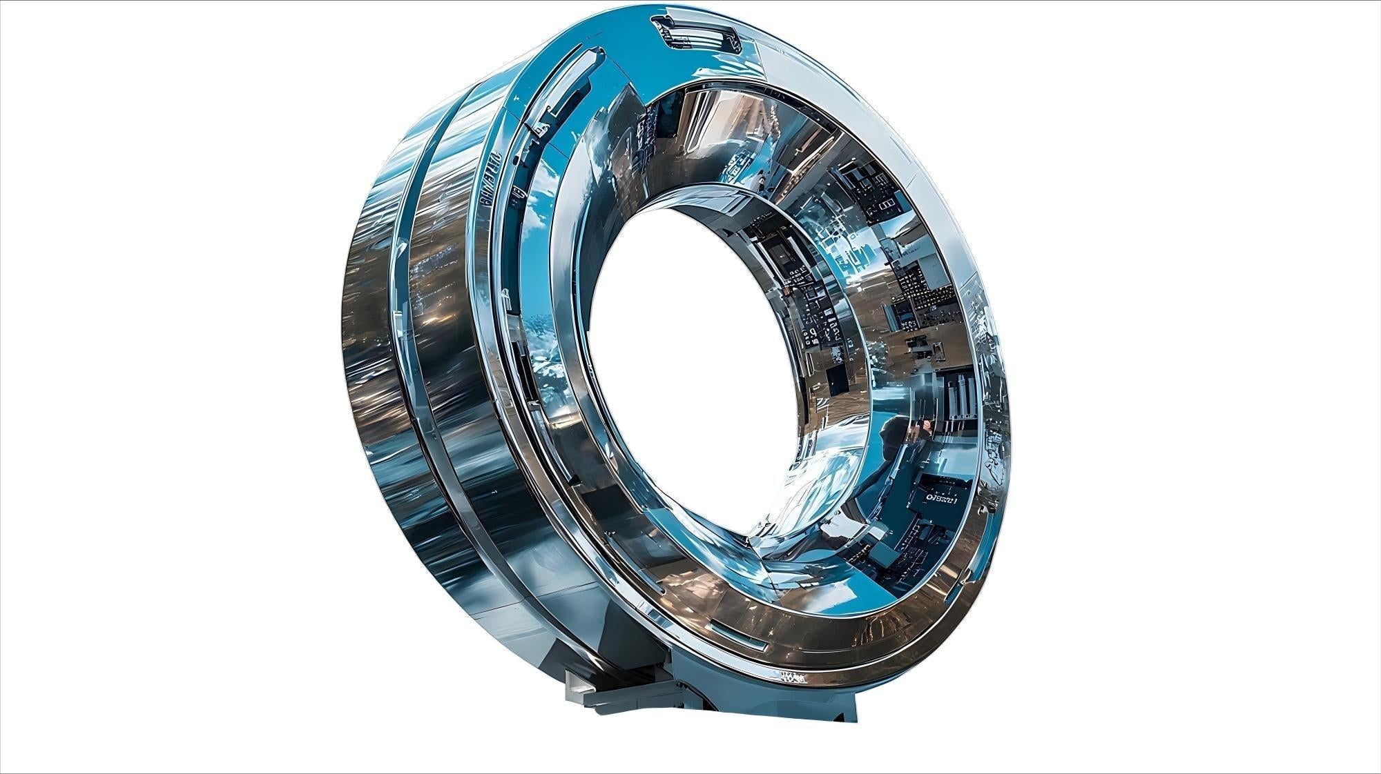 KS - 153 Modern Mirror Stainless Steel Monumental Concentric Annulus Sculpture - Kingstone Sculpture
