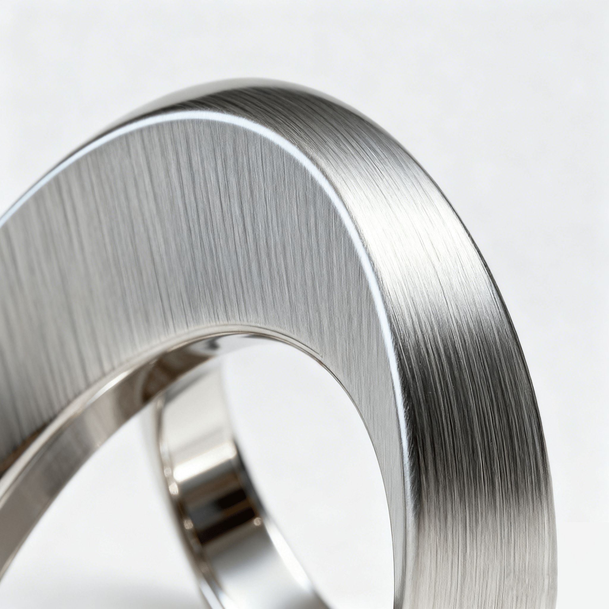 Kingstone Sculpture Material Sample | Sophisticated Brushed Stainless Steel - Kingstone Sculpture