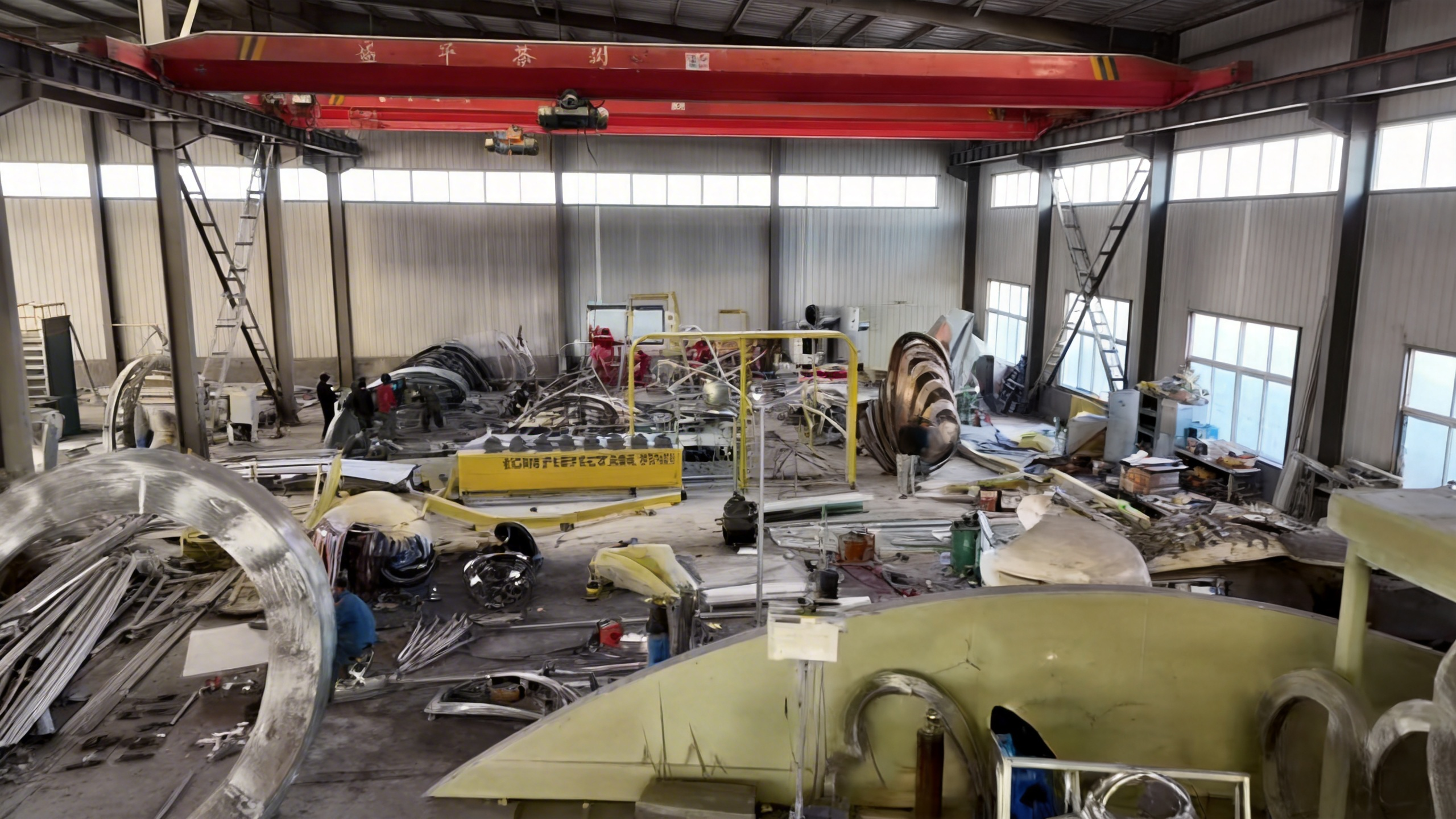 Professional stainless steel sculpture manufacturers since 1987, Kingstone's large-scale owned factory.