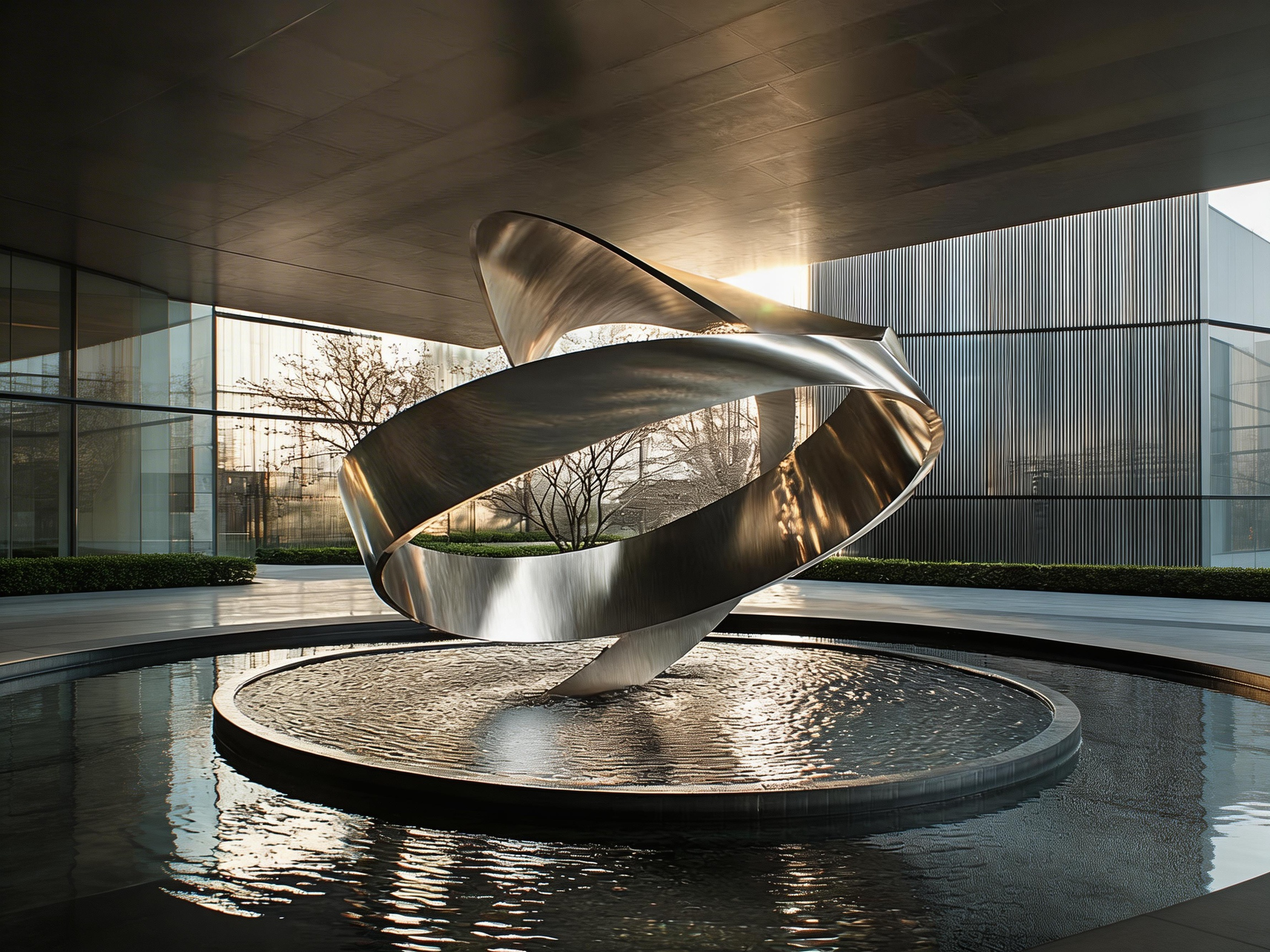 Beyond the Surface: The Living Soul of Abstract Reflective Water Sculptures