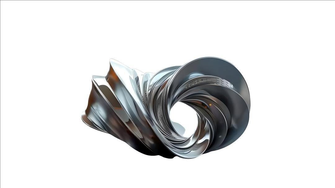 KS - 065 Modern Mirror Stainless Steel Horizontal Vortex Sculpture - Kingstone Sculpture