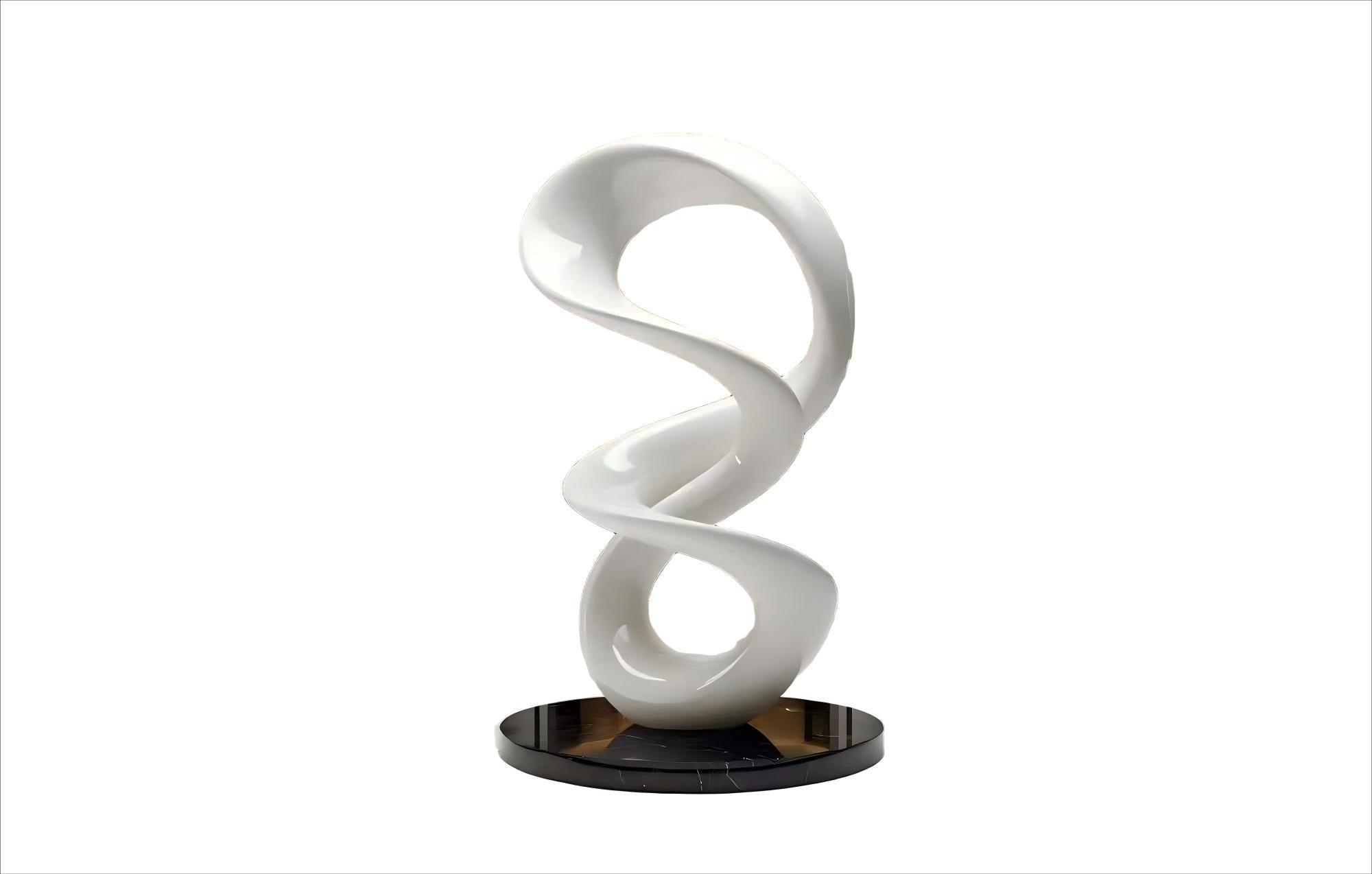 KS - 066 Modern Painted Stainless Steel Twist Ribbon Sculpture - Kingstone Sculpture
