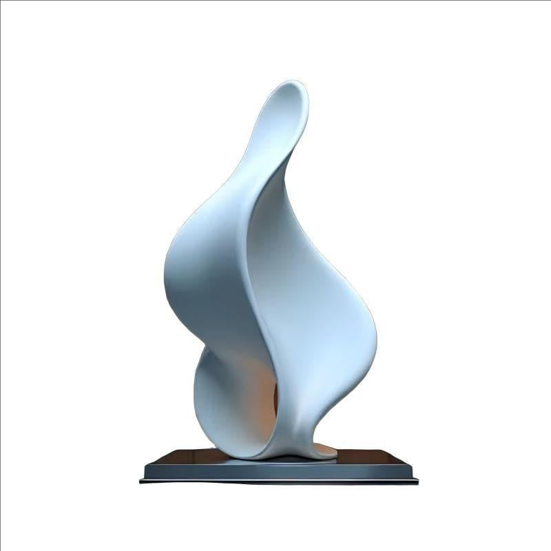 KS - 069 Modern Painted Stainless Steel Organic Flame Sculpture - Kingstone Sculpture