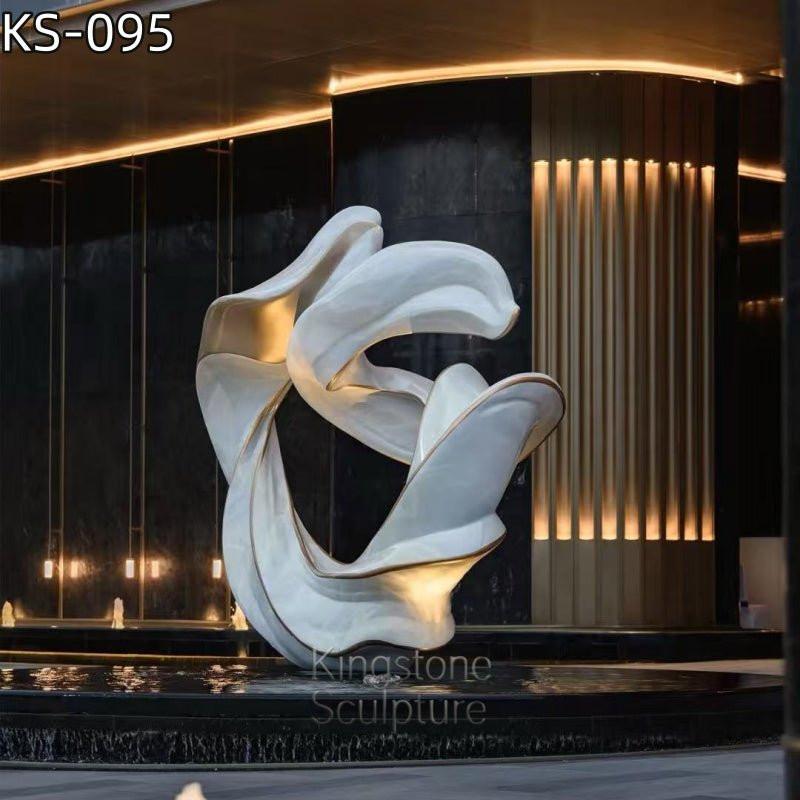 KS - 095 Modern Painted Stainless Steel Flowing Ribbon Sculpture - Kingstone Sculpture