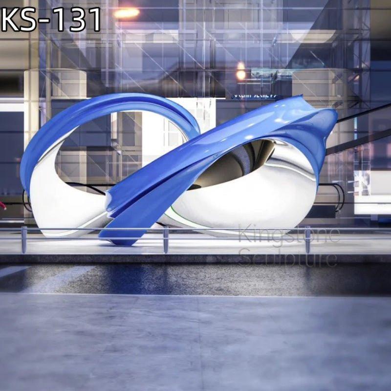 KS - 131 Modern Painted Stainless Steel Infinity Loop Sculpture - Kingstone Sculpture