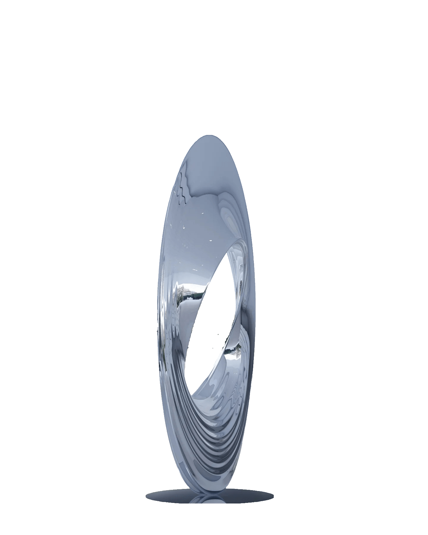 KS - 135 Modern Mirror Stainless Steel Elliptical Infinity Sculpture - Kingstone Sculpture