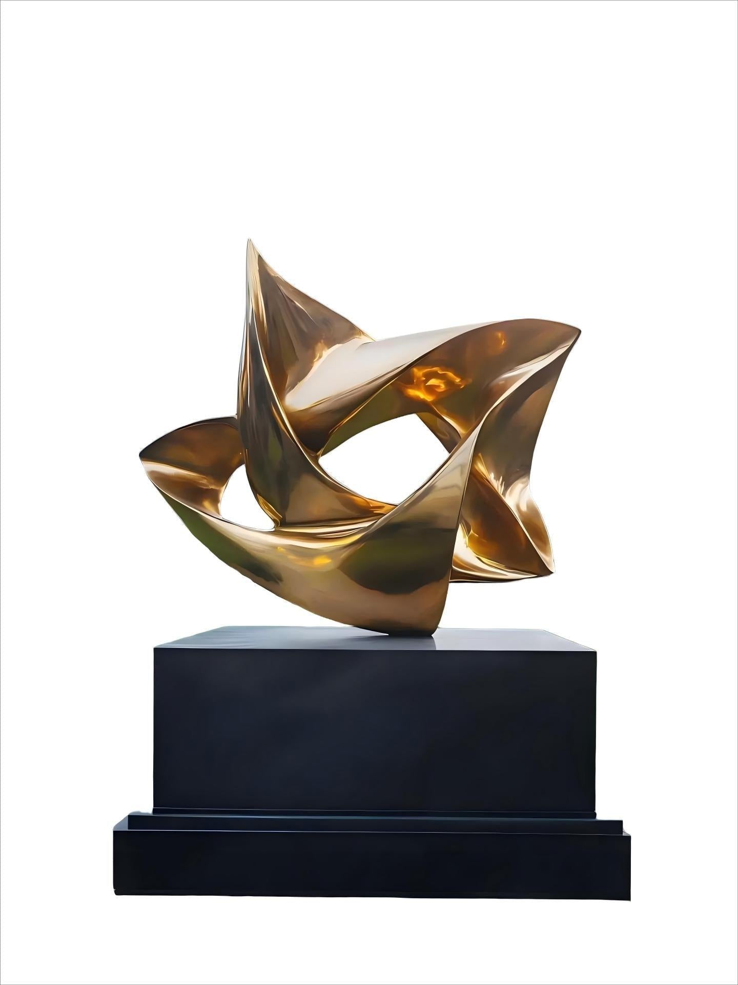 KS - 143 Modern Painted Stainless Steel Geometric Star Sculpture - Kingstone Sculpture