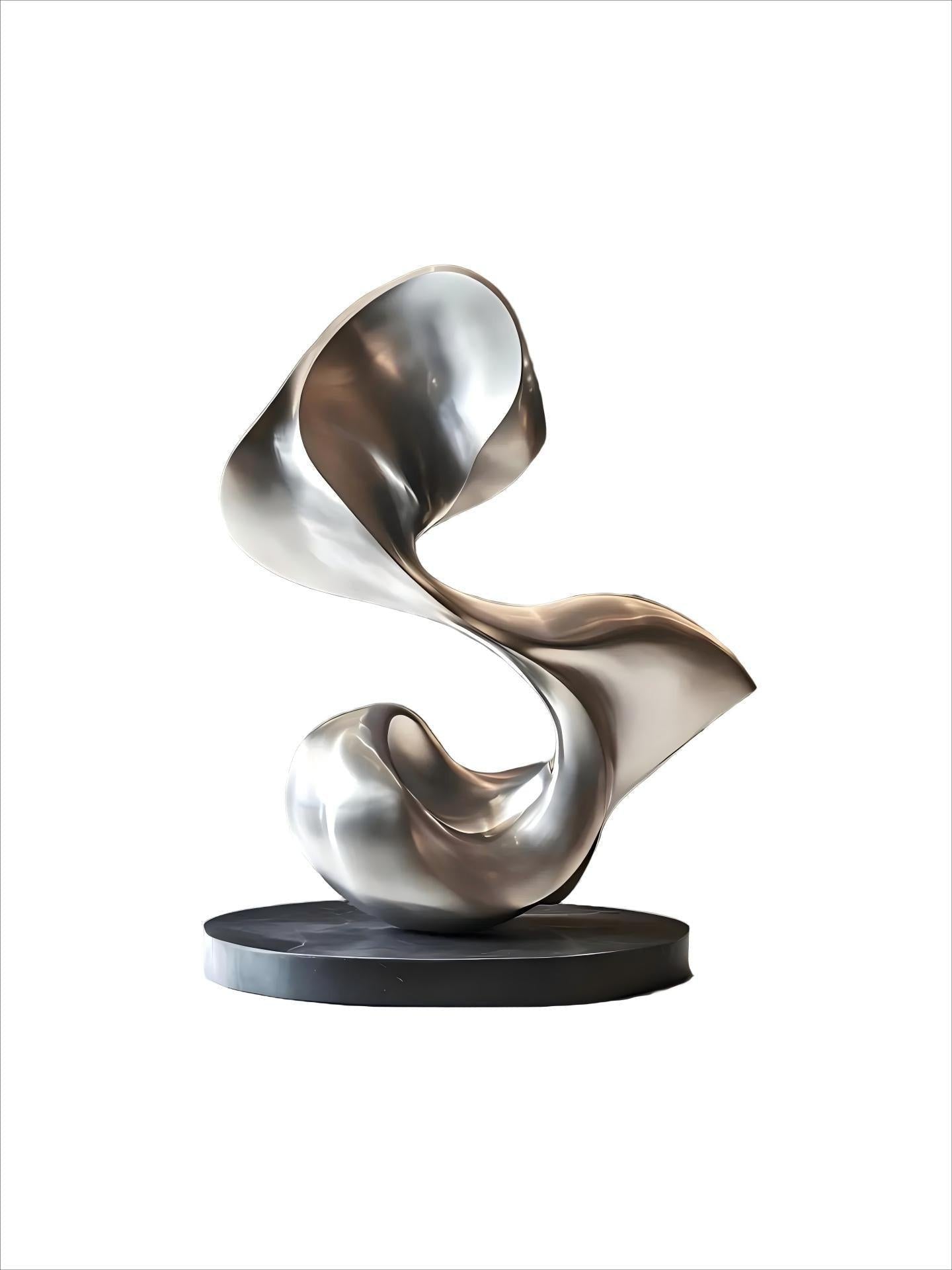 KS - 146 Modern Painted Stainless Steel Dynamic Swirl Sculpture - Kingstone Sculpture