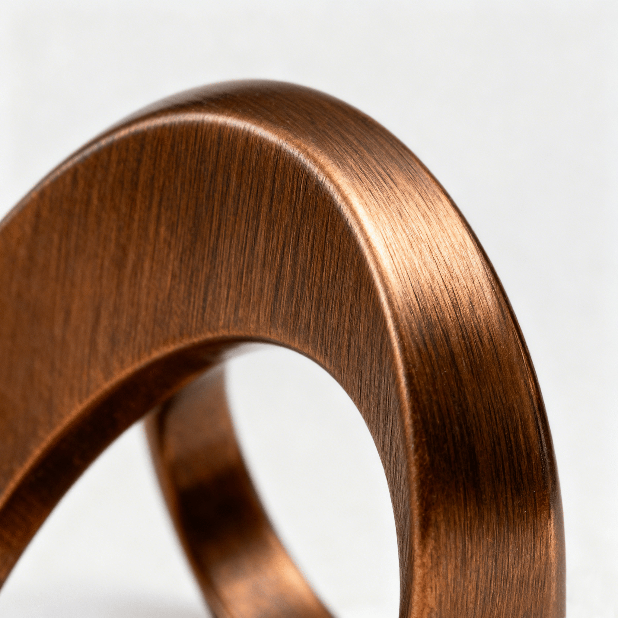 Kingstone Sculpture Material Sample | Electroplated Brushed Bronze on Stainless Steel - Kingstone Sculpture